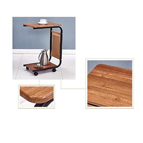 Table carrée sur roulettes pour éviter le désordre sur votre table basse - 5