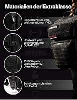 RUGSAK ALPHA | Taktischer Rucksack [20-45L] Wasserdicht & EXTREM Robust | Militär Survival Backpack | für Outdoor Arbeit Wandern Camping und Gym | Molle Reiserucksack Herren & Damen (Phantom Black) – Ansicht 3