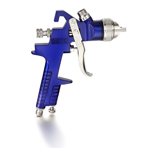 Image of Professional Gravity Fed 1.7mm 600ml Stainless Nozzle Mini Gem Blue 600cc Capacity High Volume Low Pressure Air Spray Paint Gun for Car Furniture Painting