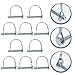 HAKIDZEL 10pcs 8x43mm D-Shaped Steel Lock Pins Trailer Shaft Locking Hitch Pins Quick Release Safety Coupler for Trailers and Industrial Equipment