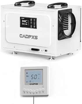 CADPXS Crawl Space Dehumidifier 125 Pint + Remote Controller Bundle, Auto Defrost Commercial Crawlspace Dehumidifier for Basement