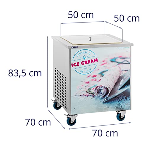 Royal Catering RCFI-01 Roll-Eismaschine 50 x 50 x 2,5 cm Thai-Eismaschine Profi-Eismaschine Ice-Cream-Rolls-Maschine – Bild 8