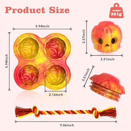Khkjros KHKJ-DCT-02 Dog Toys, Frozen Dog Toy To Keep Them Busy, Dog Enrichment Toy For Large Dog, Dog Chew Toy With Dog Rope Toy, Interactive Dog Toy For Boredom, Diy Freezable Fillable Treat Toy,Treat Dispensing Dog Toy thumb #1