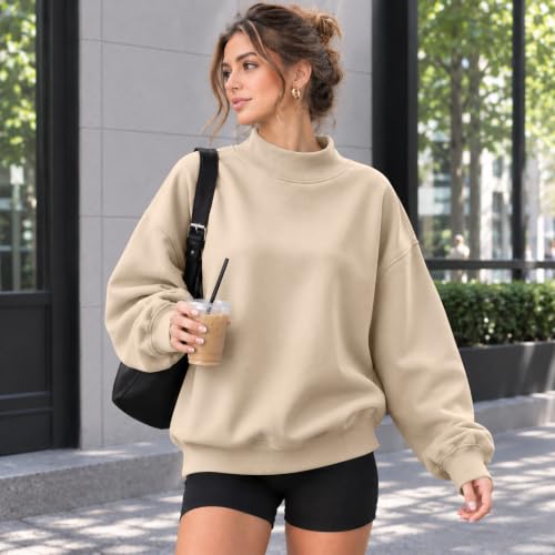 yakyamgi Oversized Mock Neck Sweatshirt Women 2026 Winter Casual Pullover - image 4
