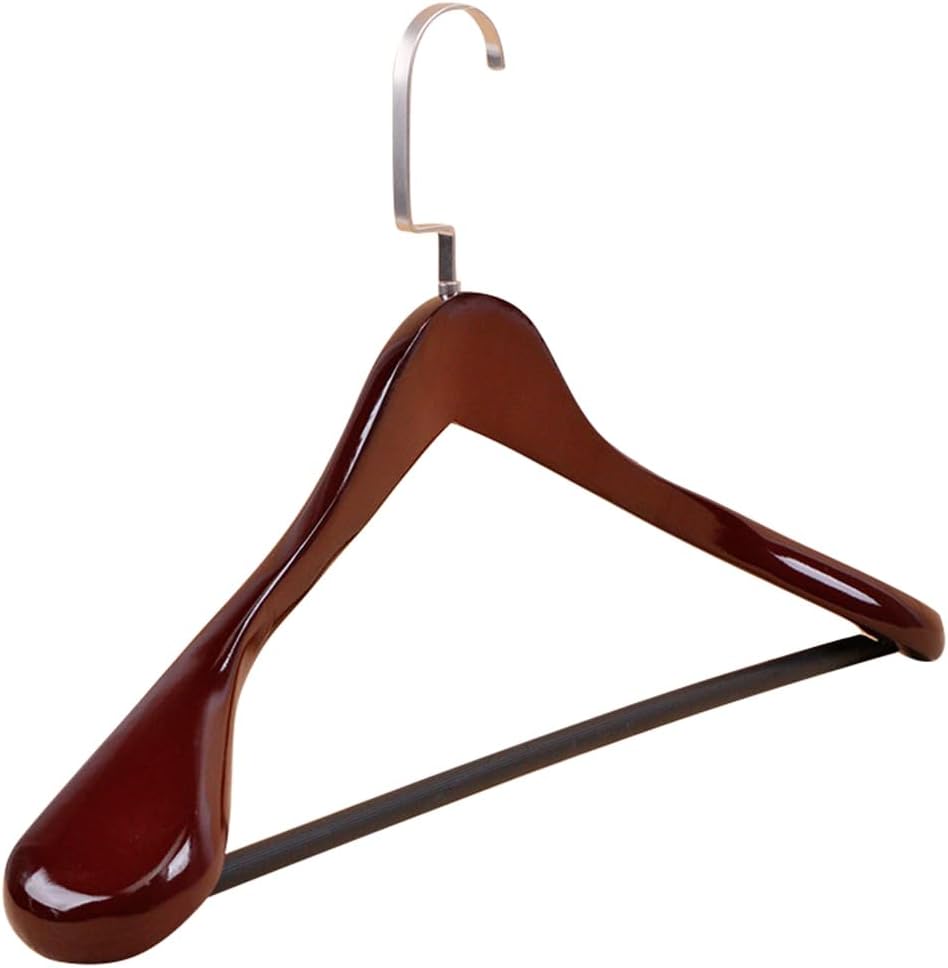 Hemoton Wide Shoulder Wooden Hangers Wood Clothes Hangers Smooth Finish Wooden Coat for Closet, Heavy Duty Solid Wood Suit for Clothes, Jacket, Shirt, Pants, Dress