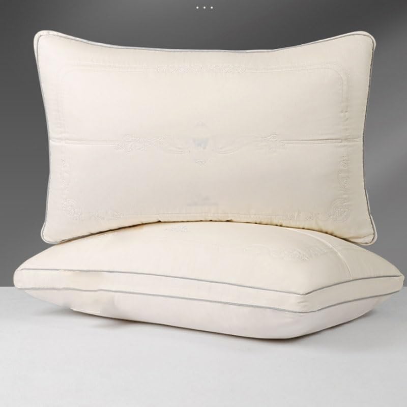 Slow Rebound Embroidered Neck Protecting Knitted Cotton Family Pair Pillows