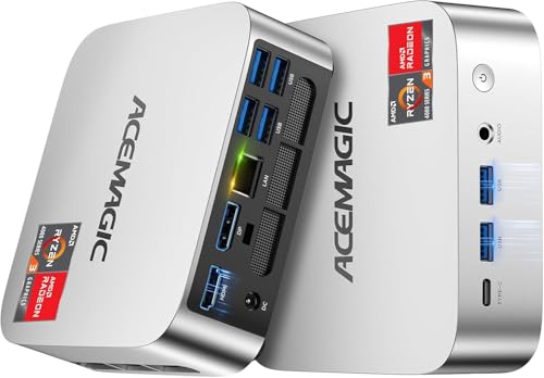 ACEMAGIC �~�jPC Ryzen 4300U mini pc �y3500U��葬���z��������� 4C/4T �ő�3.7GHz 4K×3��ʏo�� Type-C/HDMI/DP USB3.2×6 16GB+256GB SSD���݉\ �~�j�p�\�R�� Wi