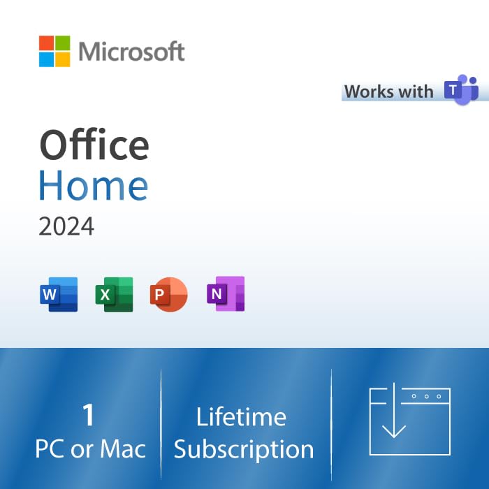 Image of Microsoft Office Home 2024 | Classic Apps: Word, Excel, PowerPoint | One-Time purchase for 1 PC /MAC | (Email delivery in 1 hours-No CD)