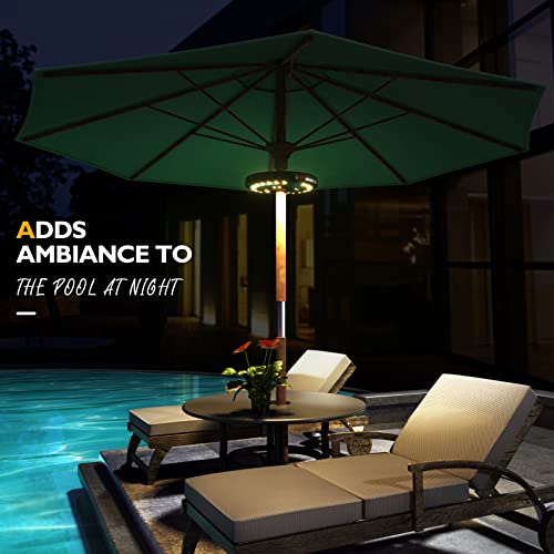 Eletorot Patio Umbrella Lights-Rechargeable Outdoor Lights for Patio Decor, Patio Table Pole Light 28 LED 3 Lighting Modes, Patio Lighting Pool Accessories, Patio Backyard Decor, Garden, BBQ, Camping by Eletorot - Image 7
