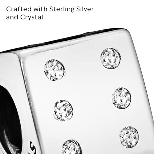 Pandora Sparkling Dice Charm - Gift for Her - Compatible Moments - Sterling Silver with Cubic Zirconia - With Gift Box2