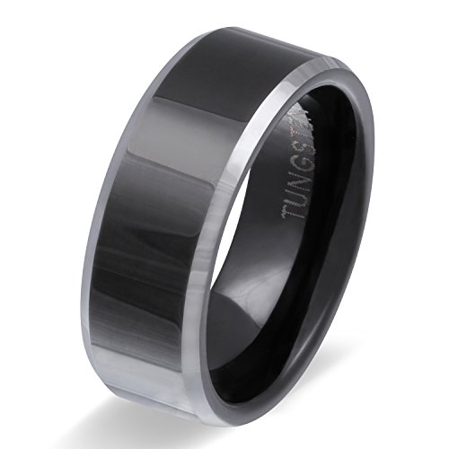 Preisvergleich Produktbild Juwelier Schönschmied - Herren Ehering Partnerring Back Beauty Wolframcarbid inkl. persönliche Lasergravur 56 (17.8) LAW1H