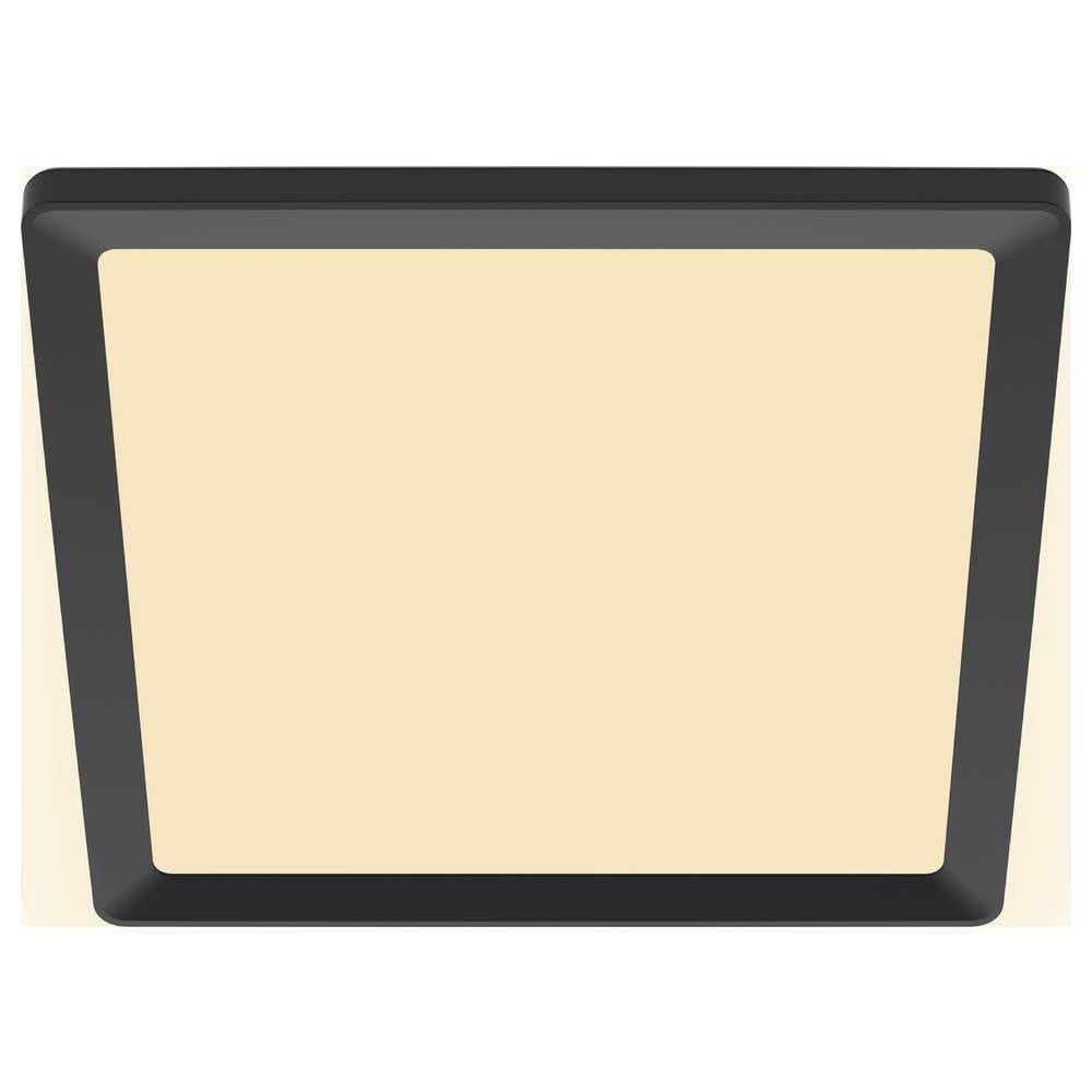 Philips LED SceneSwitch Ceiling Light (15 W), Rectangular (40x40 cm), with Warm White Light, dimmable, Black