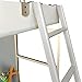 Treppenhocker Weiß 4-stufig Etagenbettleiter, Schwerlast Wohnmobil Etagenleitern für 2 Etagenbetten/Schlafsaal, Belastung-150kg (Size : Ladder Length 116cm/45.7IN)