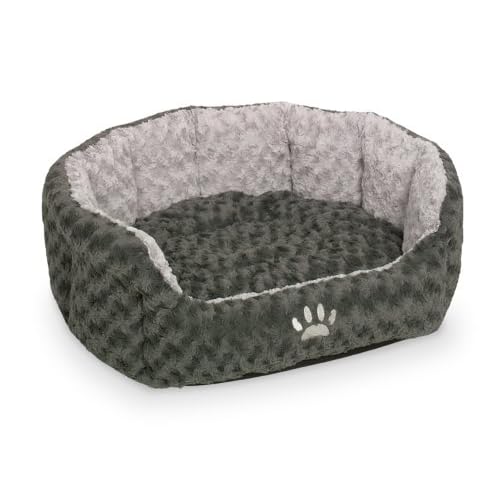 Nobby Komfort Bett oval "SEOLI" dunkelgrau / hellgrau L x B x H: 55 x 50 x 21 cm