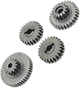 Suitable for MJX H12Y H12Y+ Remote Control Car Spare Parts Metal Upgrade Gearbox Gear Motor Gear Compatible with MJX 1/12 H12Y H12Y+ Silver Gearbox Gear