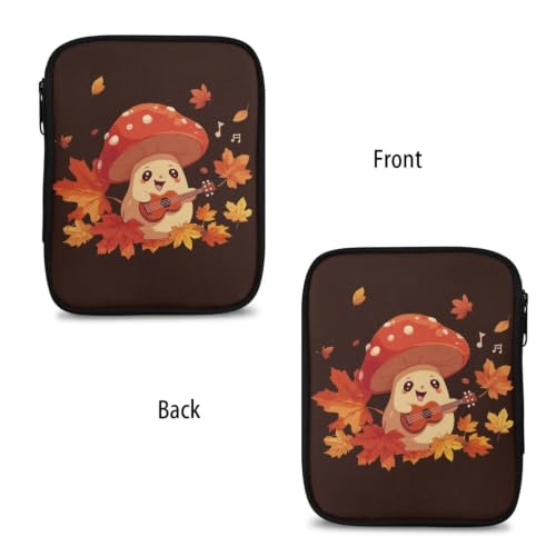 Image of Vanideaoty Autumn Crochet Hook Case Leaf Portable Knitting Needle Case | with Web Pockets, Swing Crochet Hooks Accessories, Thanksgiving Home Gifts