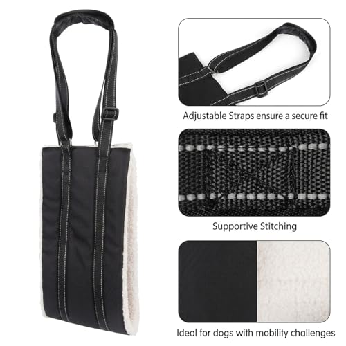 Dog Lifting Harness, Dog Sling for Back Legs Support, Dog Mobility Aids Support Sling For Back Legs,Lifting Sling for Pets with Handle, Dog Support Sling(W:10CM) - Image 4