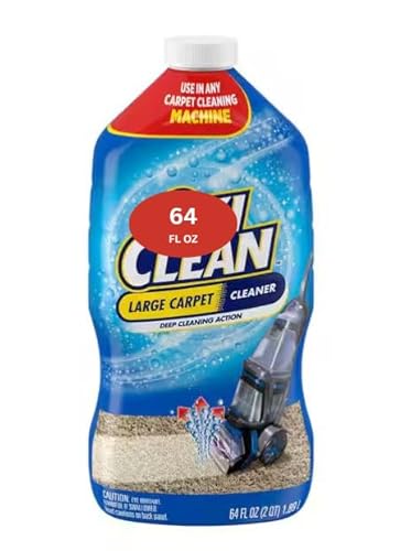 Quality - Large Area Carpet Cleaner, Big Bottle 64 fl oz., Deep Cleans Carpet Fibers, Removes Dirt & Lifts Tough Stains, Works with All Carpet Cleaning Machines