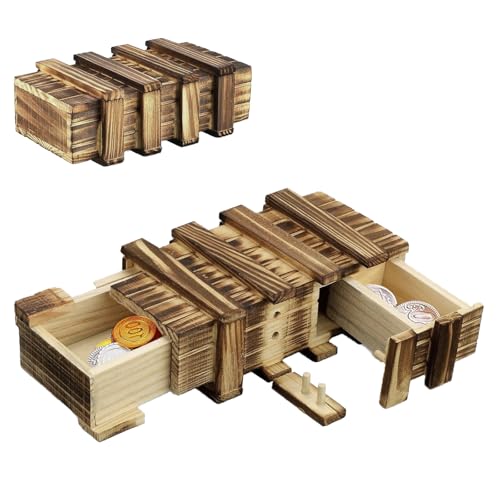SoeUyd Caja Rompecabezas, Cajas de Rompecabezas con Compartimento Secreto, Caja Magica, Caja Rompecabezas Mágica con 2 Compartimentos, Caja Regalo Mágica Caja Rompecabezas para Joyas Monedas SoeUyd Caja Rompecabezas, Cajas de Rompecabezas con Compartimento Secreto, Caja Magica, Caja Rompecabezas Mágica con 2 Compartimentos, Caja Regalo Mágica Caja Rompecabezas para Joyas Monedas