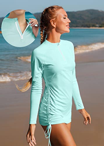 Ewedoos Rash Guard For Women, Sun Protection Clothing Spf Shirts For Women Upf 50+ Swimsuit Tops Hiking Surfing Fishing #TOP3