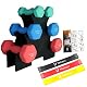 Kurzhantel Set TACKLY Neopren 1kg, 2kg und 3kg für Heimtraining