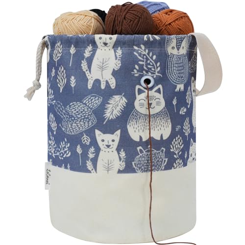 LeCorner Large Crochet Yarn Bag and Project Organizer