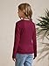 ZDC Kids Girls Long Sleeve Shirts Crewneck Ruched Side Slim Fit Tops Ribbed Knit Casual Tee Shirt 5-14 Years Burgundy