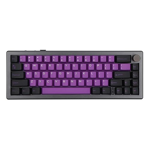 EPOMAKER EK68 65% Gasket NKRO Hot Swappable 2.4Ghz/Bluetooth 5.0/USB-C Wired Mechanical Gaming Keyboard with Knob, South-Facing LED, 3000mAh Battery, RGB Backlight for Win/Mac (Flamingo Switch)