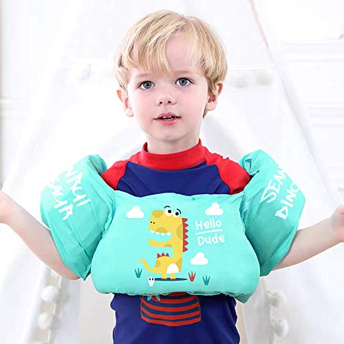 image for Seanrui Kids Pool Floats Swim Vest with Swim Cap and Storage Bag, Suit