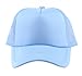 NYFASHION101 Blank Mesh Adjustable Snapback Cotton 6-Panel Trucker Hat Cap, Light Blue