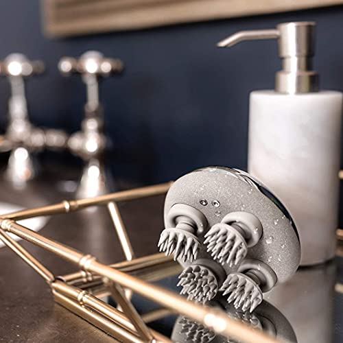 Breo Scalp Mini Pro Massaggiatore Cuoio Capelluto Elettrico | Vincitore iF Design Award 2019, massaggiatore per cuoio capelluto IPX7 con base di ricarica in bambù, senza fili e compatto