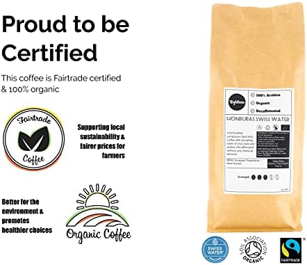 Honduras Swiss Water Decaf 1Kg - Exceptional All-Day Coffee Beans - Fairtrade - Organic - By Rightbean Coffee