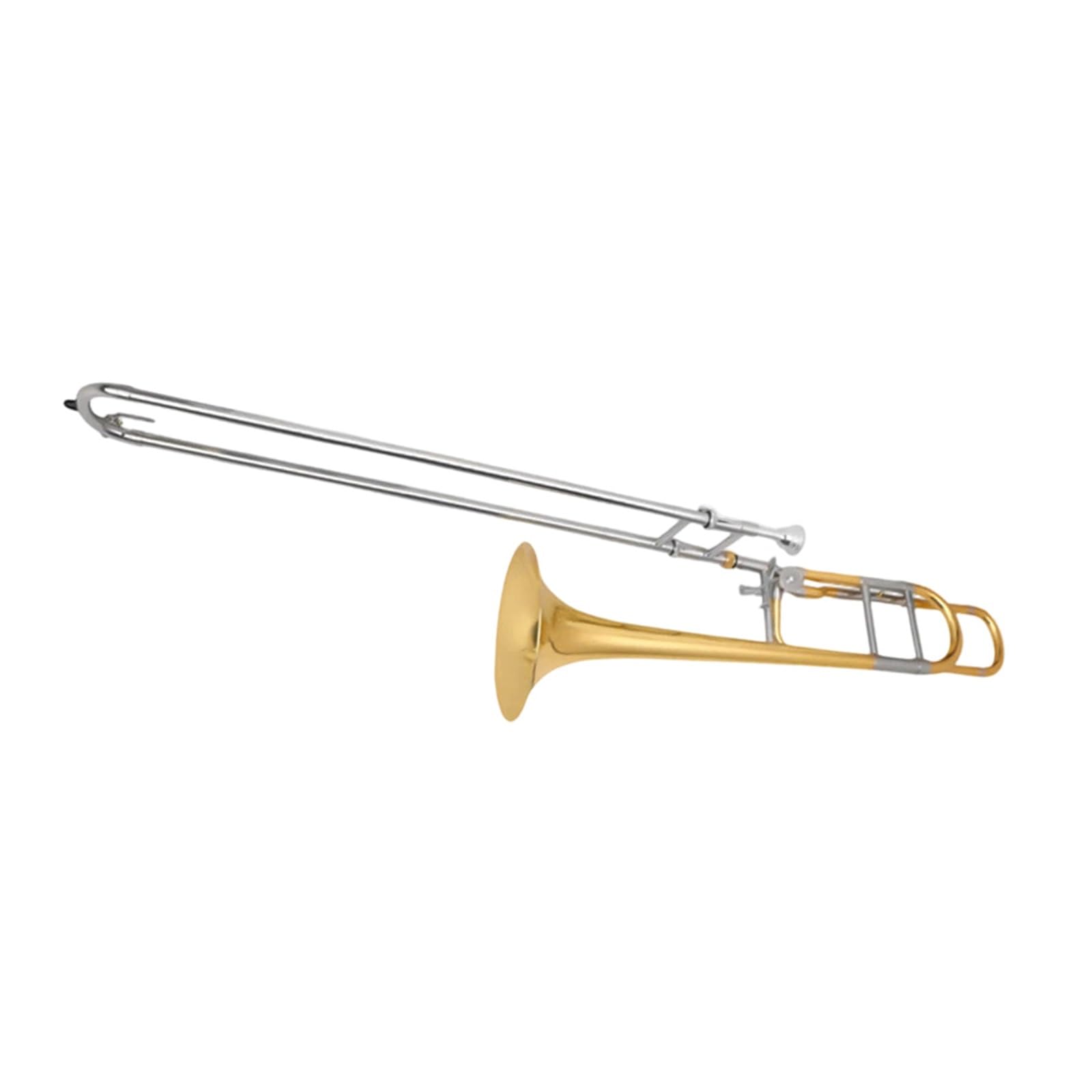 Trombón Alto Lacado En Oro Instrumento De Metal Transposición De Bajos(4)