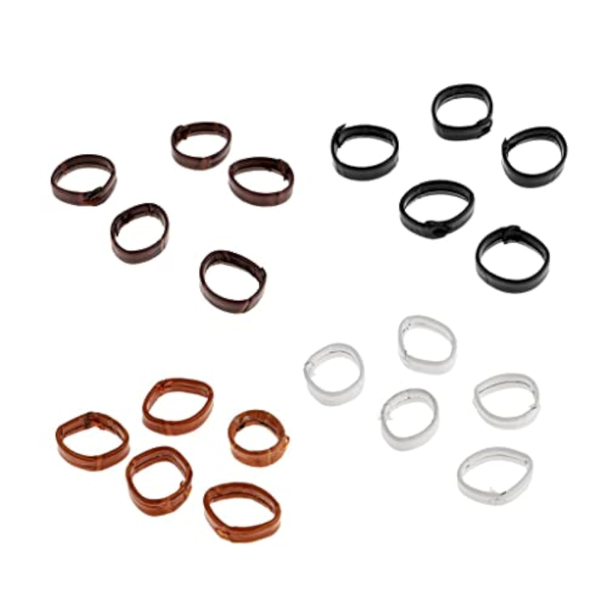 5 Pieces PU Leather Loop Watchband Retainer Ring