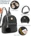 Barsine Girls Fashion Mini Backpack Purse Small Cute Plaid Leather Women Backpacks Little Bag (Black)