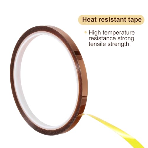 Image of uxcell Heat Resistant Tape - 3 Pcs High Temperature Heat Transfer Tape Polyimide Film Adhesive Tape 25mm x 33m(108ft)