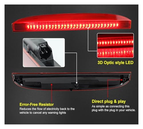 Feu stop central pour Renault Clio 2 1998-2005 à LED rouge