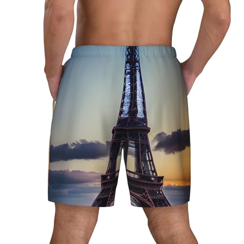 Pantalones cortos para playa y surf con diseño de la Torre Eiffel 4