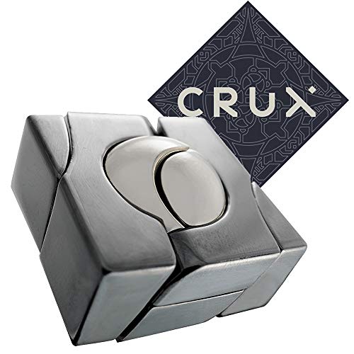 Hanayama Cast Marble Puzzle - Level 5 of 6 - Difficult Puzzle - Includes Crux Sticker