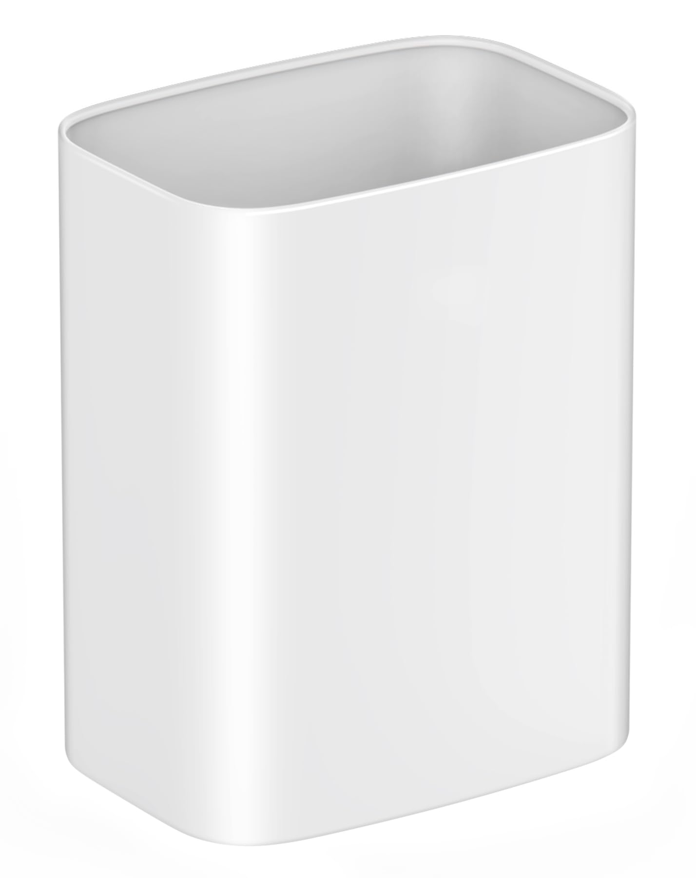 Photo 1 of Cesun 3.4 Gallon Bathroom Trash Can, Small Office Garbage Can, Slim Metal Waste Basket for Bedroom, Dorm, Toilet, Near Desk, Under Sink, RV (White)