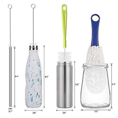 Flaschenbürste Babyflaschen Reinigungsbürste Glasreinigungsbürsten Multifunktions 5er Set, für Reagenzgläser Reinigen… – Bild 8