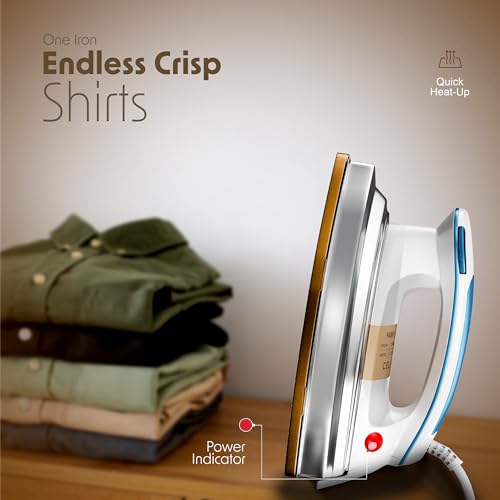 Image of CELLECOR CDIHW10-WH Ironix Dry Iron 1000W |Heating Power| Electric Iron - White