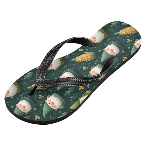 Flip Flop Sandals Cartoon Gnome Print for Women Men Beach Outdoor XS2