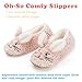 Hygknixx Pink Bunny Easter Slippers for Toddlers, Cute Fuzzy Plush Indoor Slippers, Basket Stuffers & Spring Gifts, Size 8-10