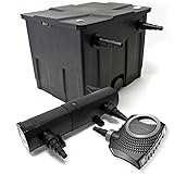 Wiltec Komplettset: CBF-350 Teichfilter bis 12000 L Teichfilteranlage als...
