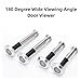 Peep Holes for Door 4pcs 180 Degree Door Viewer HD Glass Lens Wide Angle Peephole Security Hidden Adjustable Glass Lens for Furniture Hardware Tools(70-90MM)
