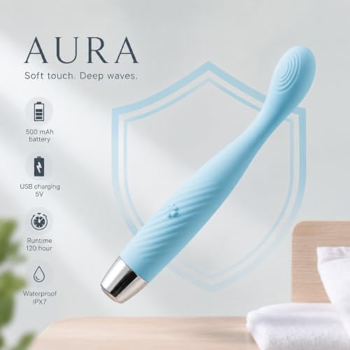 Image of Aura Body Massager | Wireless Handheld Personal Use Silicone Massager with Medical Grade | 10 Vibration Patterns & 8 Intensity Level for Body Pain Relief