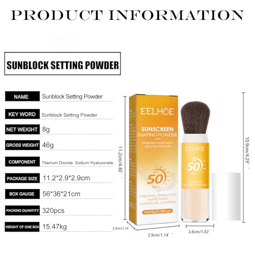 Mrettick Protector Solar Mineral en Polvo SPF 50 PA++ para Cara, Control de Aceite, Acabado Mate Natural, Duradero, Ligero, Transpirable, Translúcido para Toda la Piel - imagen 8