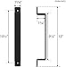 SMARTSTANDARD 12 Inch Barn Door Handle Rustic Black Long Solid Metal Pull Fits Barn Door Gate Garage Shed, Pack of 1