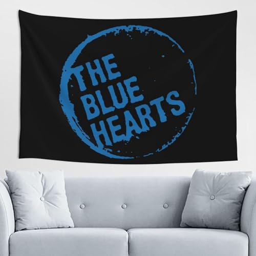 The Blue Heartsザ ブルーハーツ タペストリー おしゃれ 壁掛け 壁飾り インテリア モダン 装飾用品 多機能 壁 窓 リビングルーム ベッドルーム 部屋飾り 雰囲気転換 個性プレゼント 布製 新居祝い60x40inch